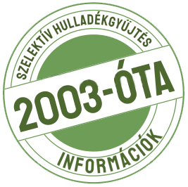 2003-óta tájékoztatjuk, hogy mit is jelent a szelektív hulladékgyűjtés és mit, hogyan és hol gyűjtsünk szelektíven 2003-óta tájékoztatjuk, hogy mit is jelent a szelektív hulladékgyűjtés és mit, hogyan és hol gyűjtsünk szelektíven